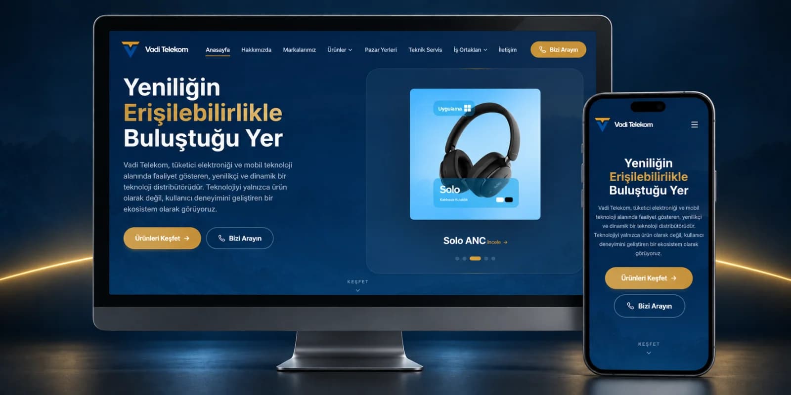 Vadi Telekom kurumsal sitesi